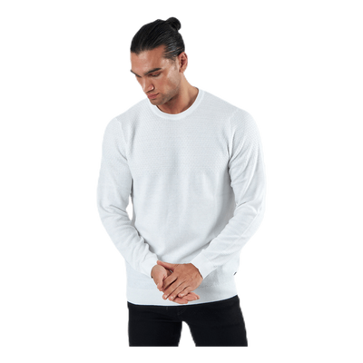 Blacamp Knit Structure Crew Neck White