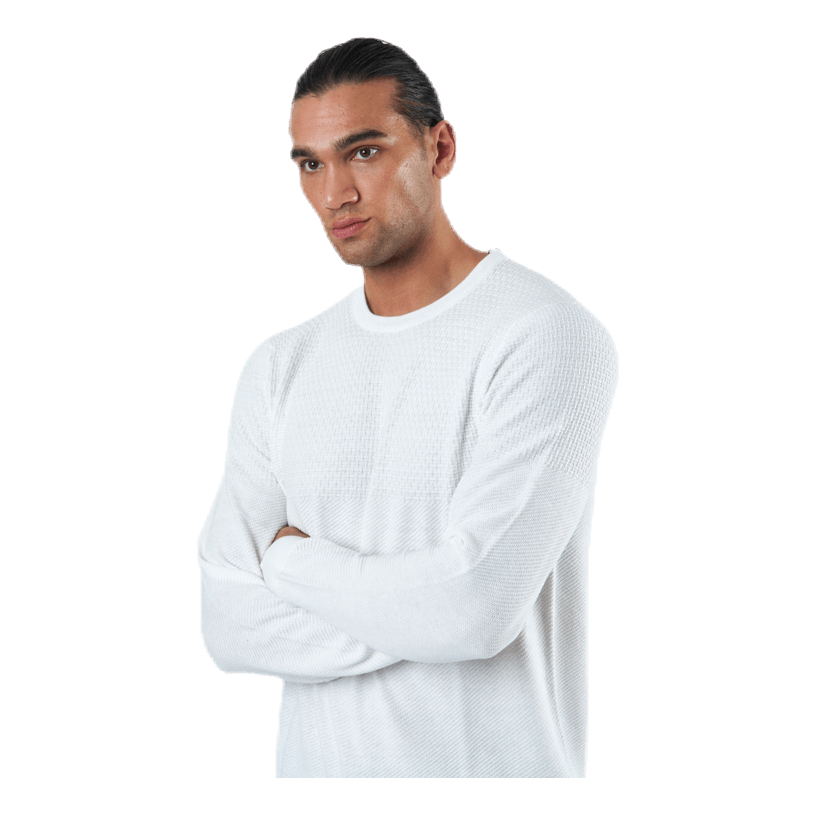 Blacamp Knit Structure Crew Neck White