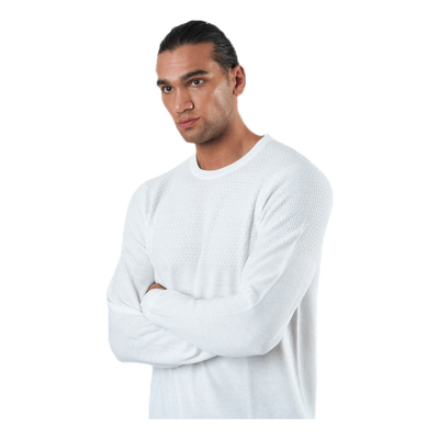Blacamp Knit Structure Crew Neck White