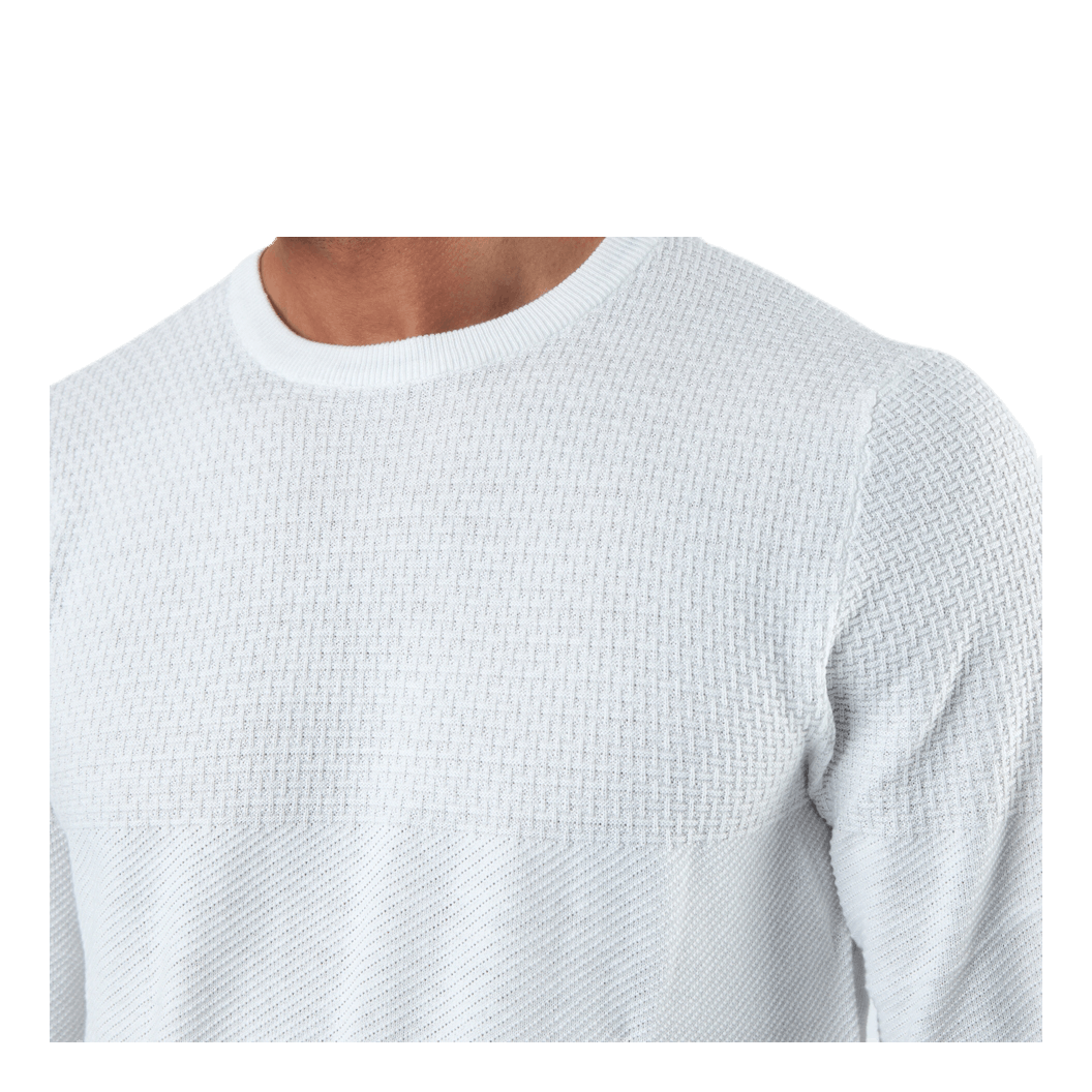 Blacamp Knit Structure Crew Neck White