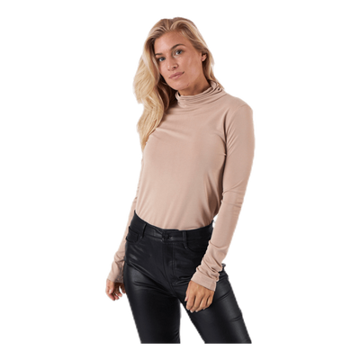 Kamala Ls Rollneck  Top  Beige