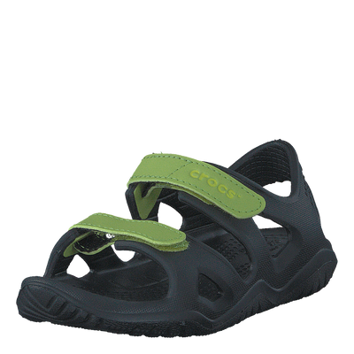 Swiftwater River Sandal Kids Black / Volt Green