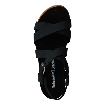 Malibu Waves Ankle Sandal Jet Black Naturebuck