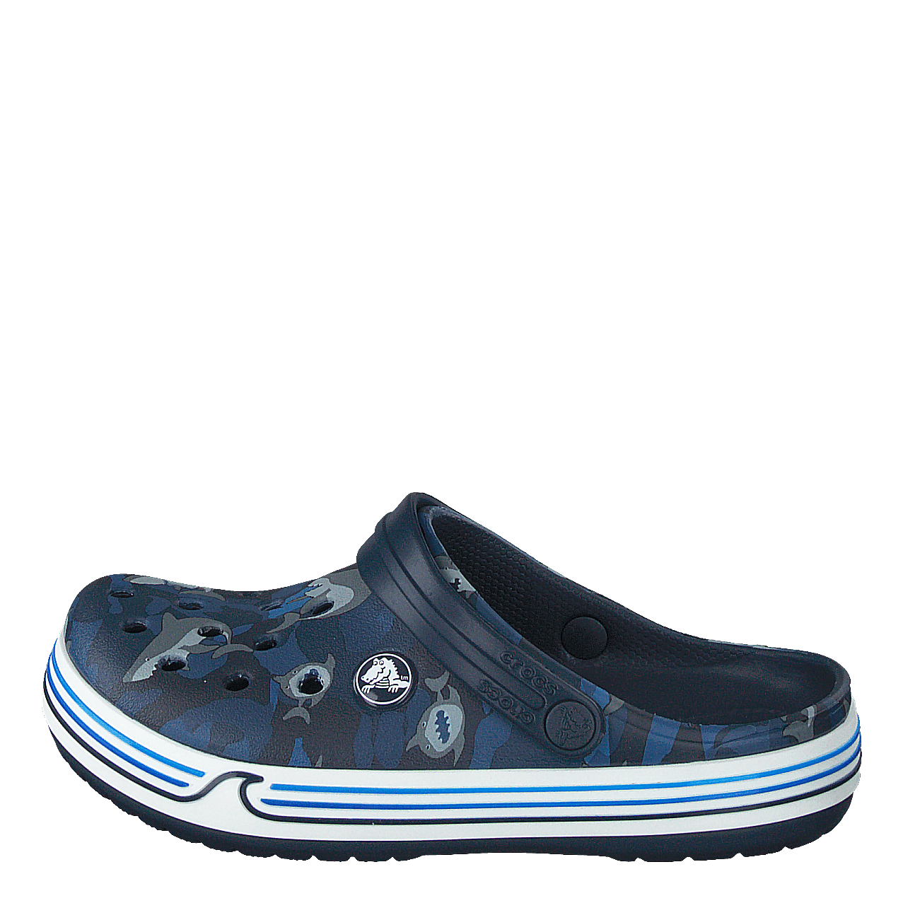 Crocband Shark Clog Kids Navy