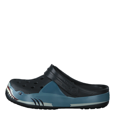 Fun Lab Shark Band Clog Kids Black