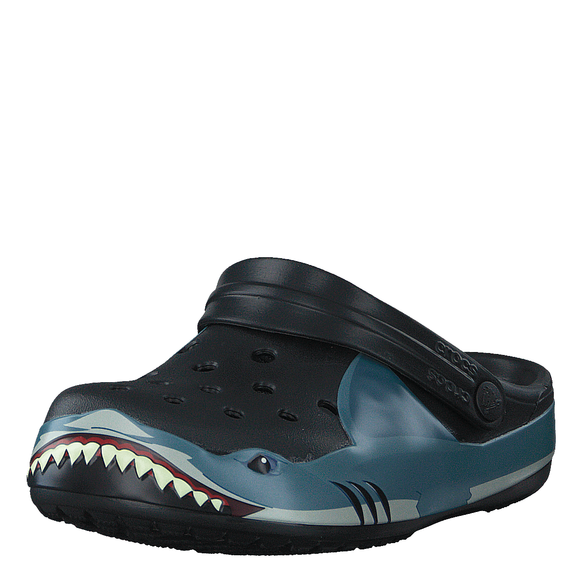 Fun Lab Shark Band Clog Kids Black