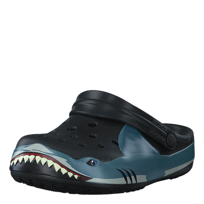 Fun Lab Shark Band Clog Kids Black