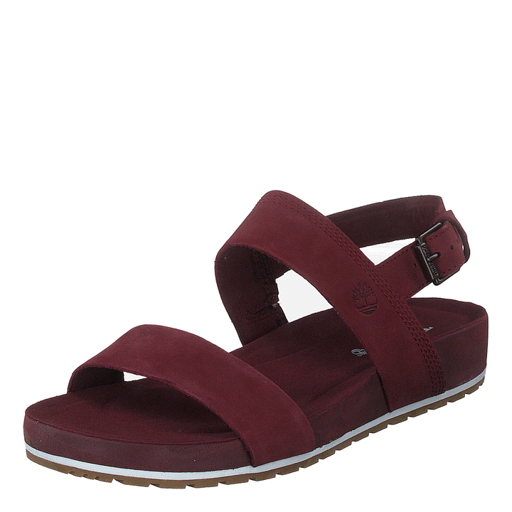 Malibu Waves 2 Band Sandal Burgundy