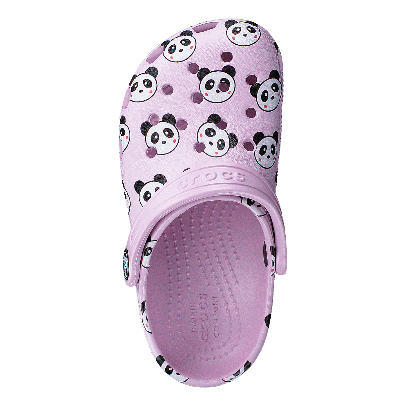Classic Panda Print Clog Kids Ballerina Pink