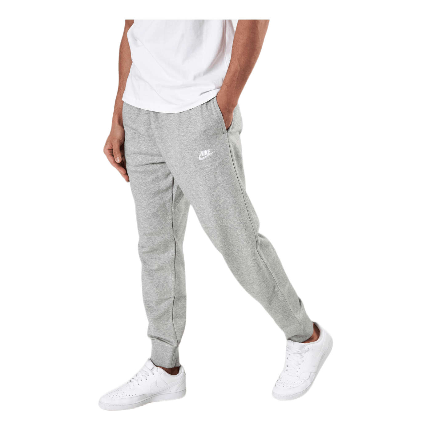 Sportswear Club Men's Joggers DK GREY HEATHER/MATTE SILVER/WHITE