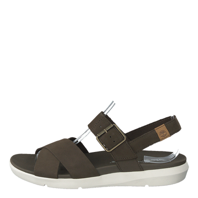 Wilesport Lthr Sandal Olive Nubuck