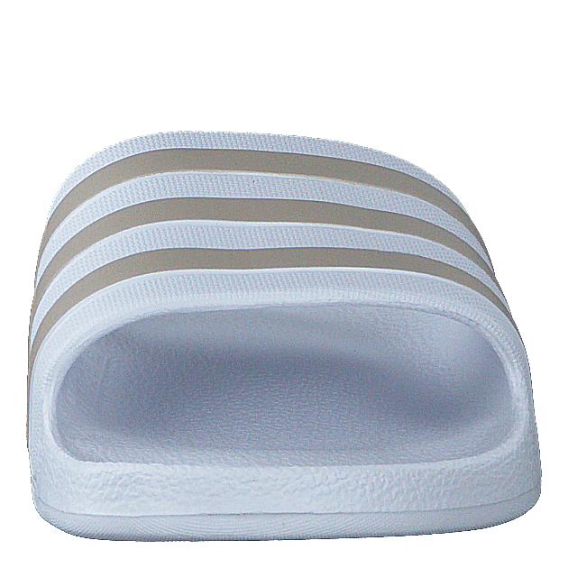 Adilette Aqua Slides Cloud White / Platinum Metallic / Cloud White