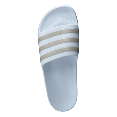 Adilette Aqua Slides Cloud White / Platinum Metallic / Cloud White