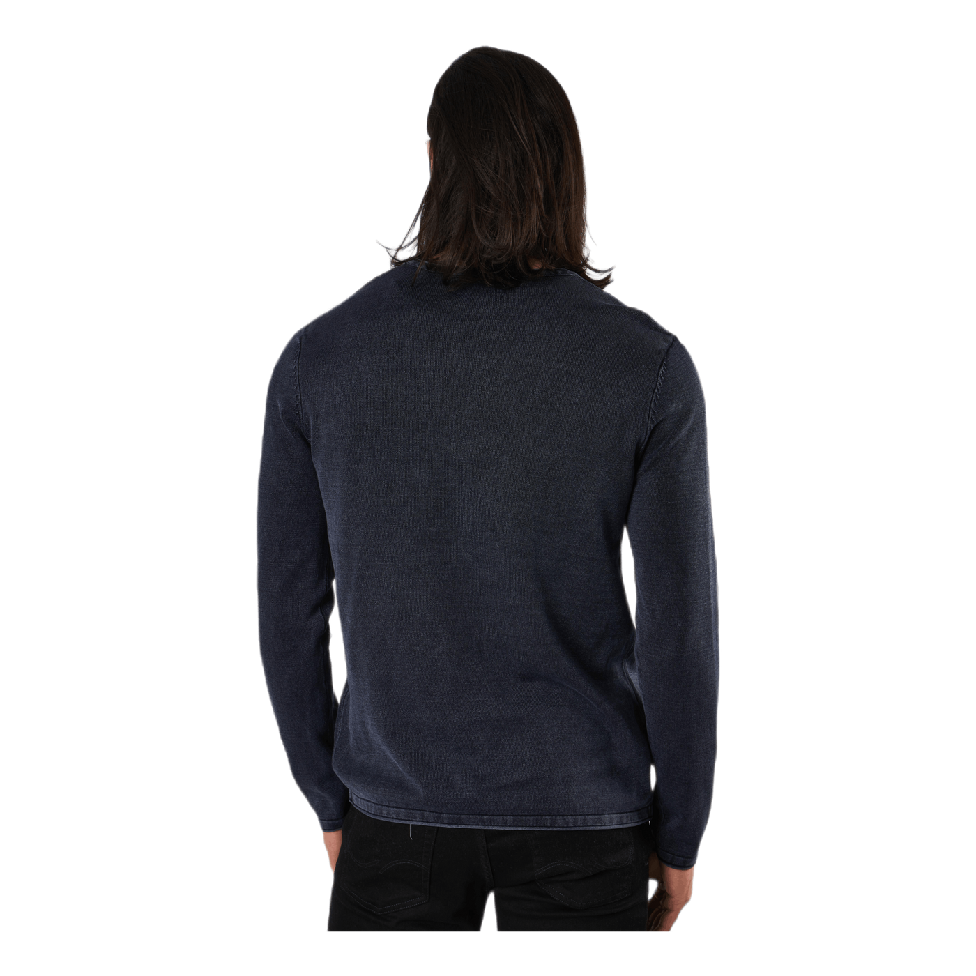 Eleo Knit Crew Neck Navy Blazer