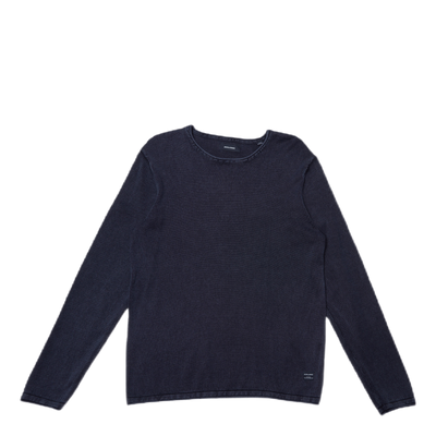 Eleo Knit Crew Neck Navy Blazer