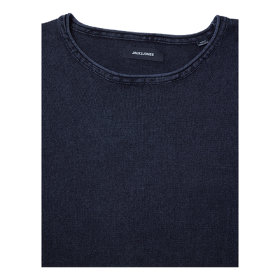 Eleo Knit Crew Neck Navy Blazer