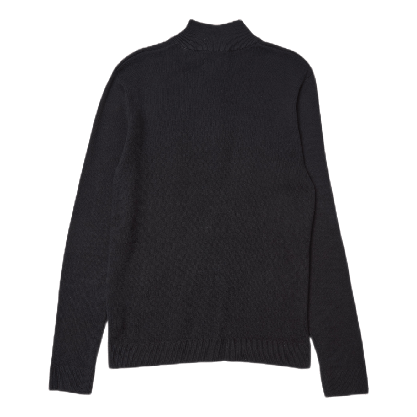 Roy Knit High Neck Zip Black