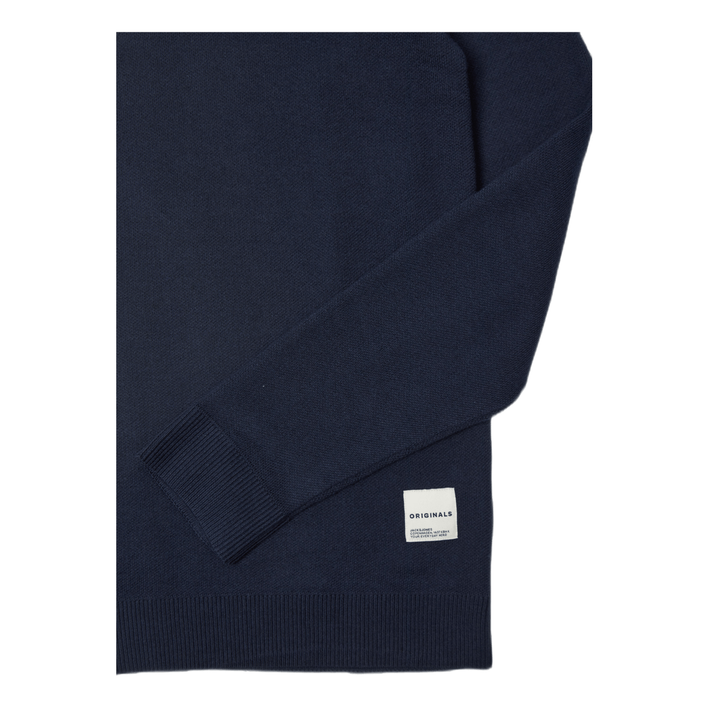 Roy Knit High Neck Zip Navy Blazer