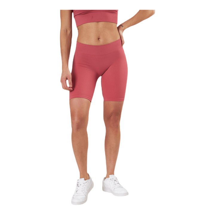 Vicky Rib Seamless Shorts Red