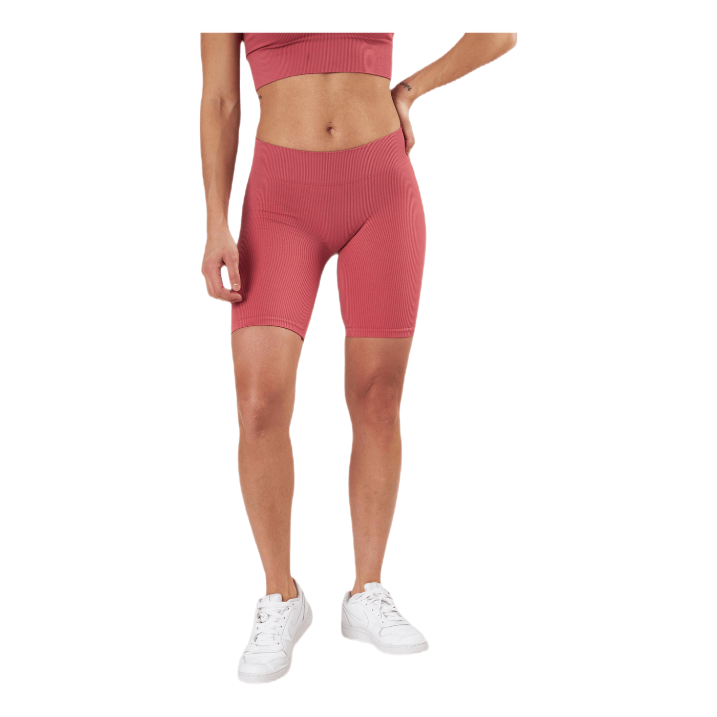 Vicky Rib Seamless Shorts Red