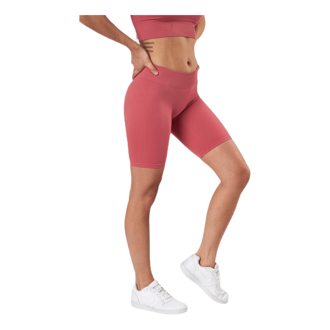 Vicky Rib Seamless Shorts Red