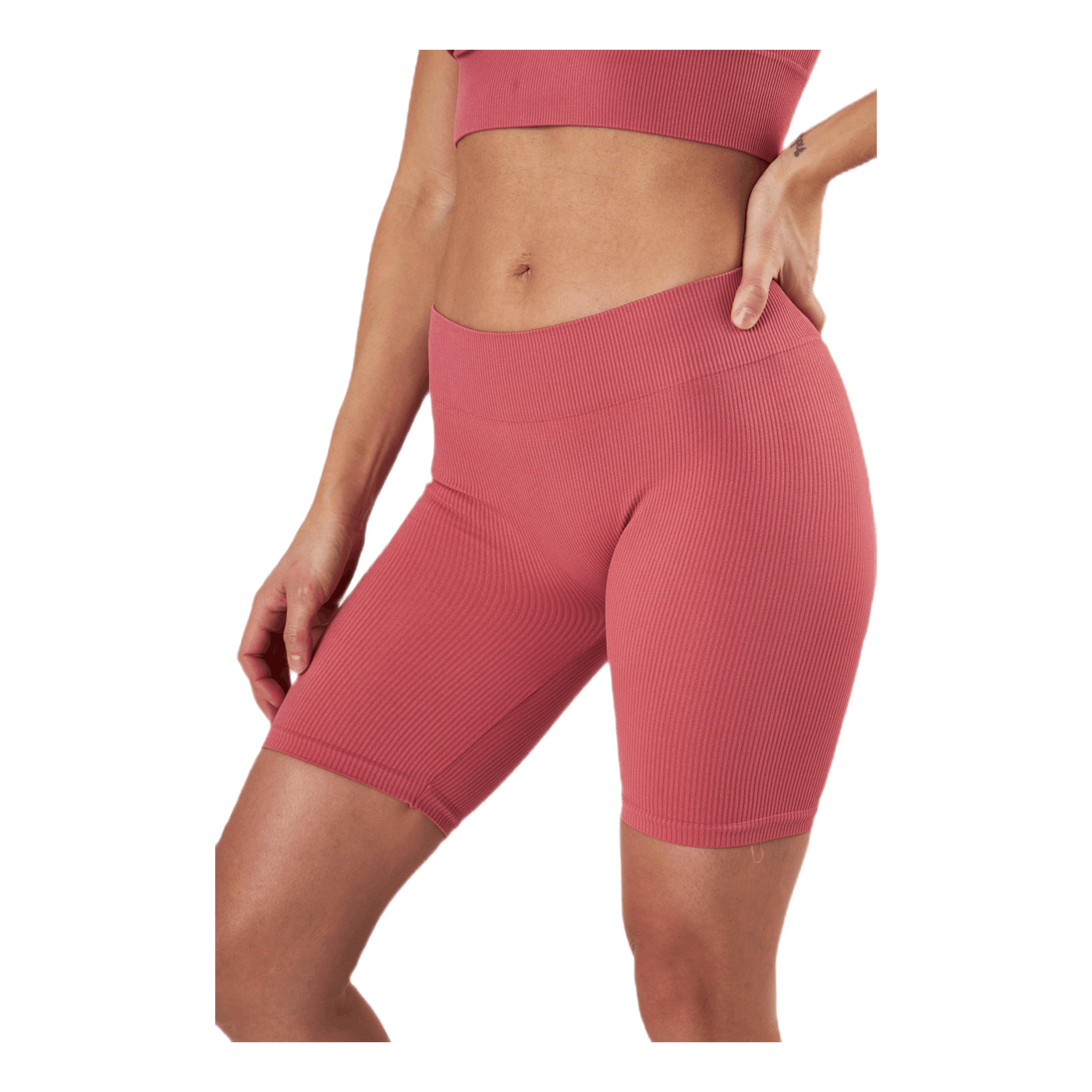 Vicky Rib Seamless Shorts Red