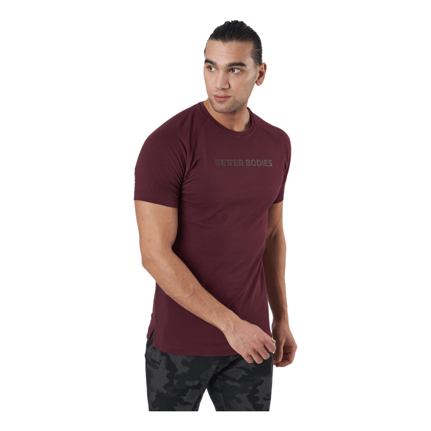 Gym Tapered Tee Maroon