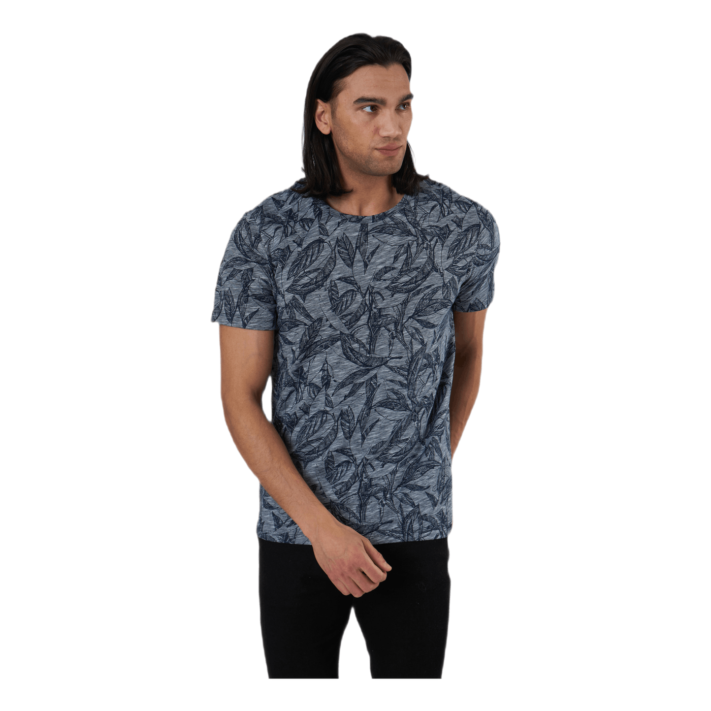 Lefo Aop Tee Ss Crew Neck Blue
