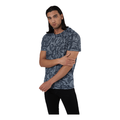 Lefo Aop Tee Ss Crew Neck Blue