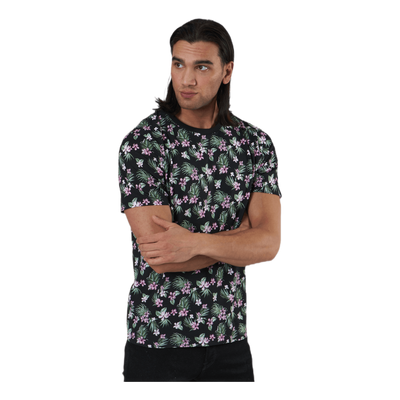 Graduation Aop Tee Ss Crew Neck Black