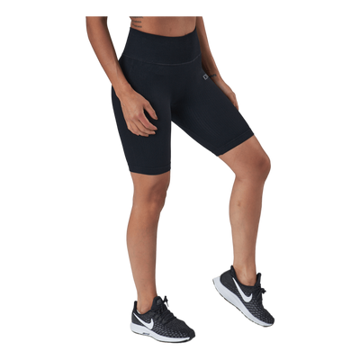 Ribbed Define Seamless Biker S Black