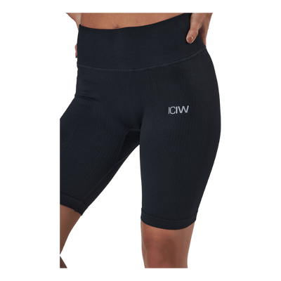 Ribbed Define Seamless Biker S Black