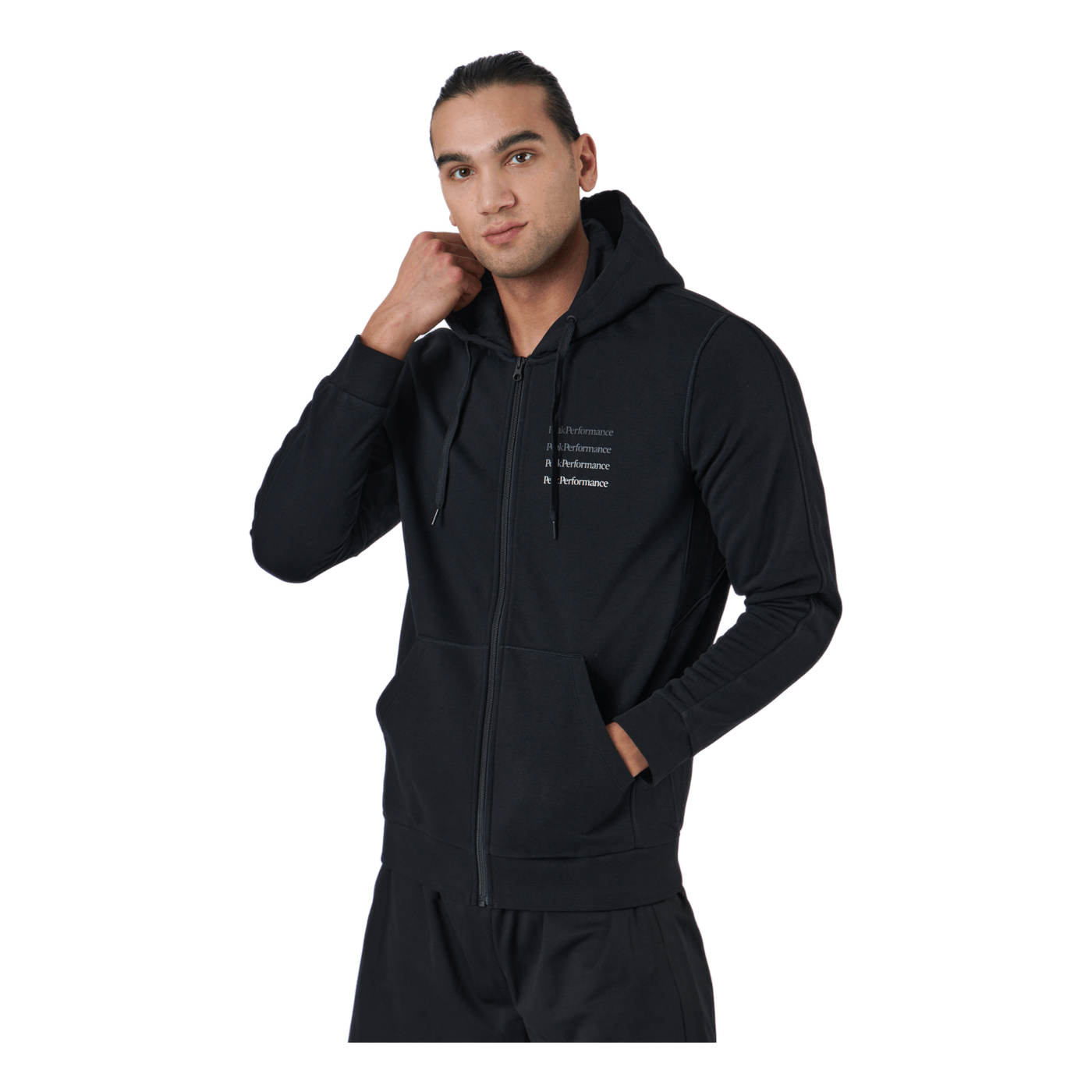 M Ground Zip Hood Black