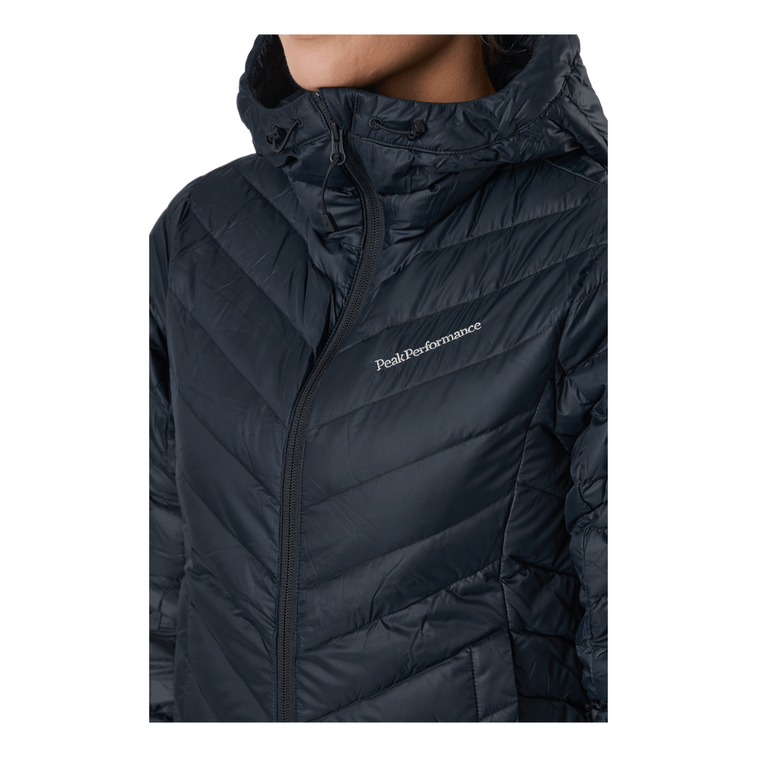 W Frost Down Hood Jacket Black - Peak Performance