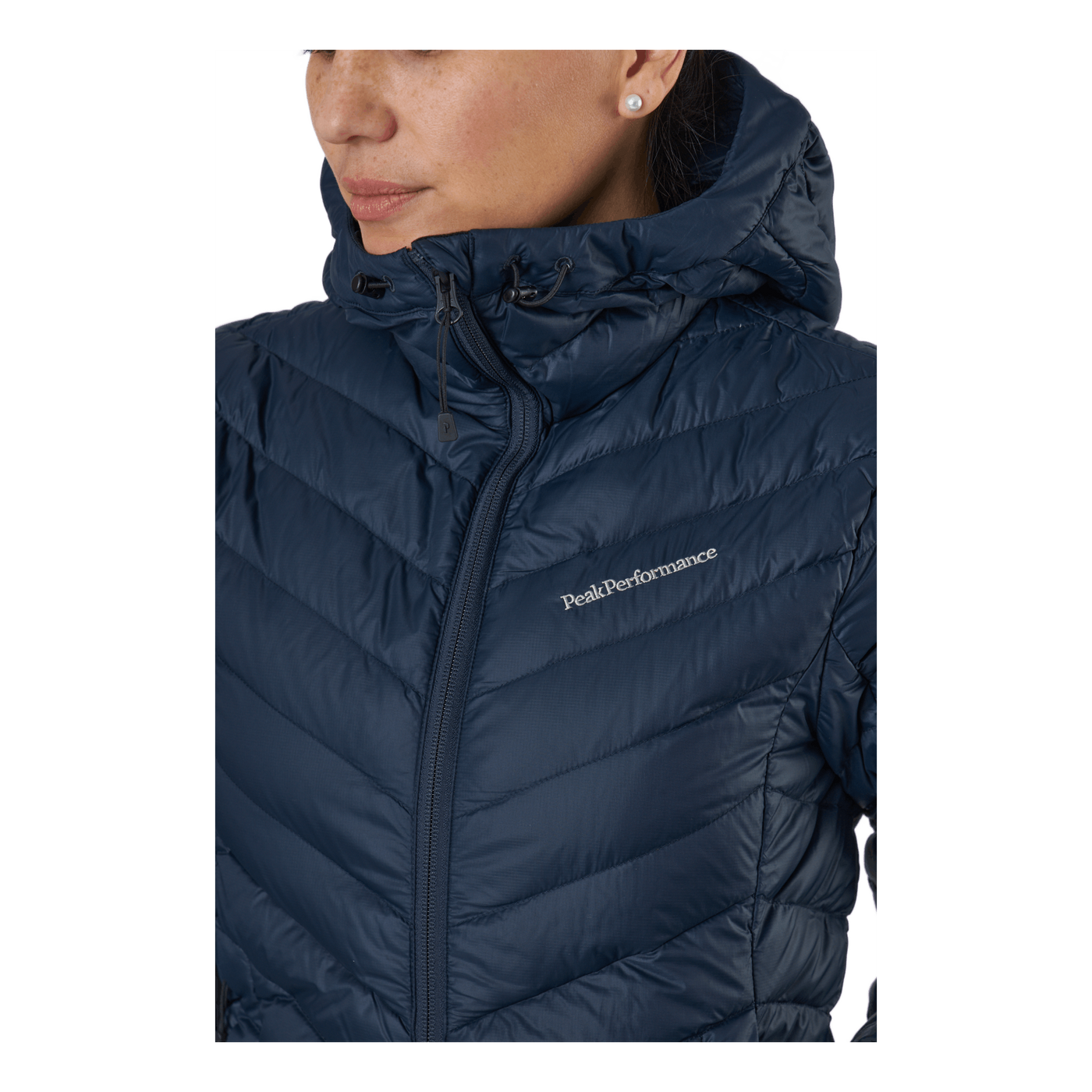 W Frost Down Hood Jacket Blue Shadow