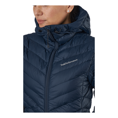 W Frost Down Hood Jacket Blue Shadow