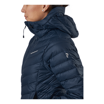 W Frost Down Hood Jacket Blue Shadow