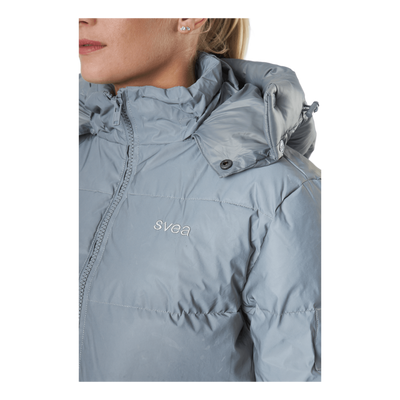 W. Hooded Reflective Puffer Ja Silver
