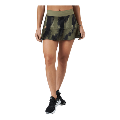 Printed Match Skirt P.blue 000/brown