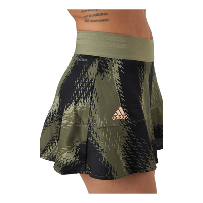 Printed Match Skirt P.blue 000/brown