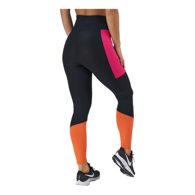 Paula High Waist 7/8 Tight Black-beetroot Purple-mandarin