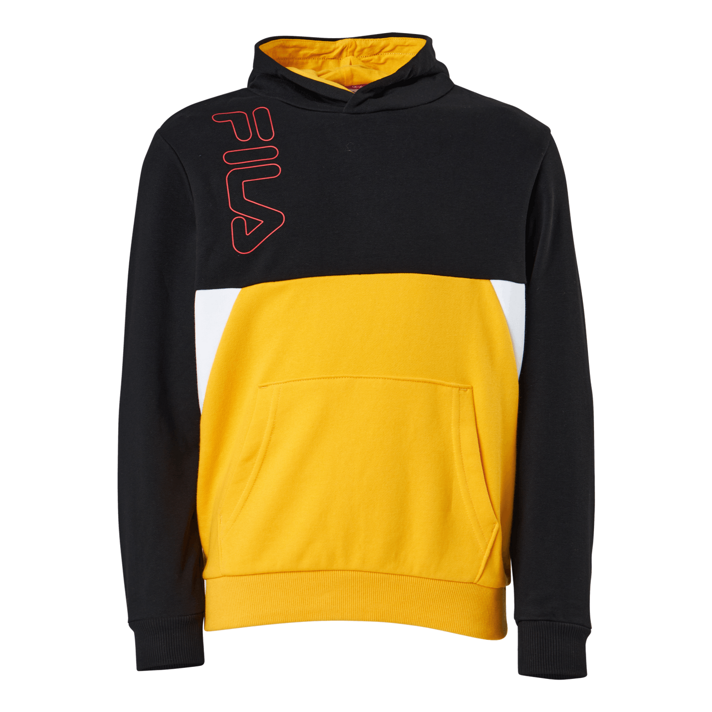 Teens Boys Lupo Blocked Hoody Black-saffron-bright White