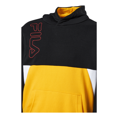 Teens Boys Lupo Blocked Hoody Black-saffron-bright White