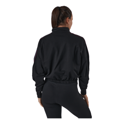 Maribel Cropped Half Zip Shirt Black