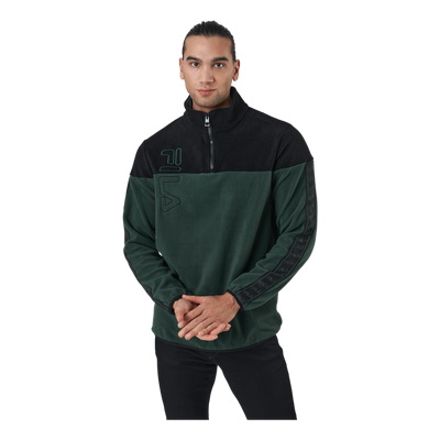 Men Ofer Half Zip Fleece Shirt Sycamore-black