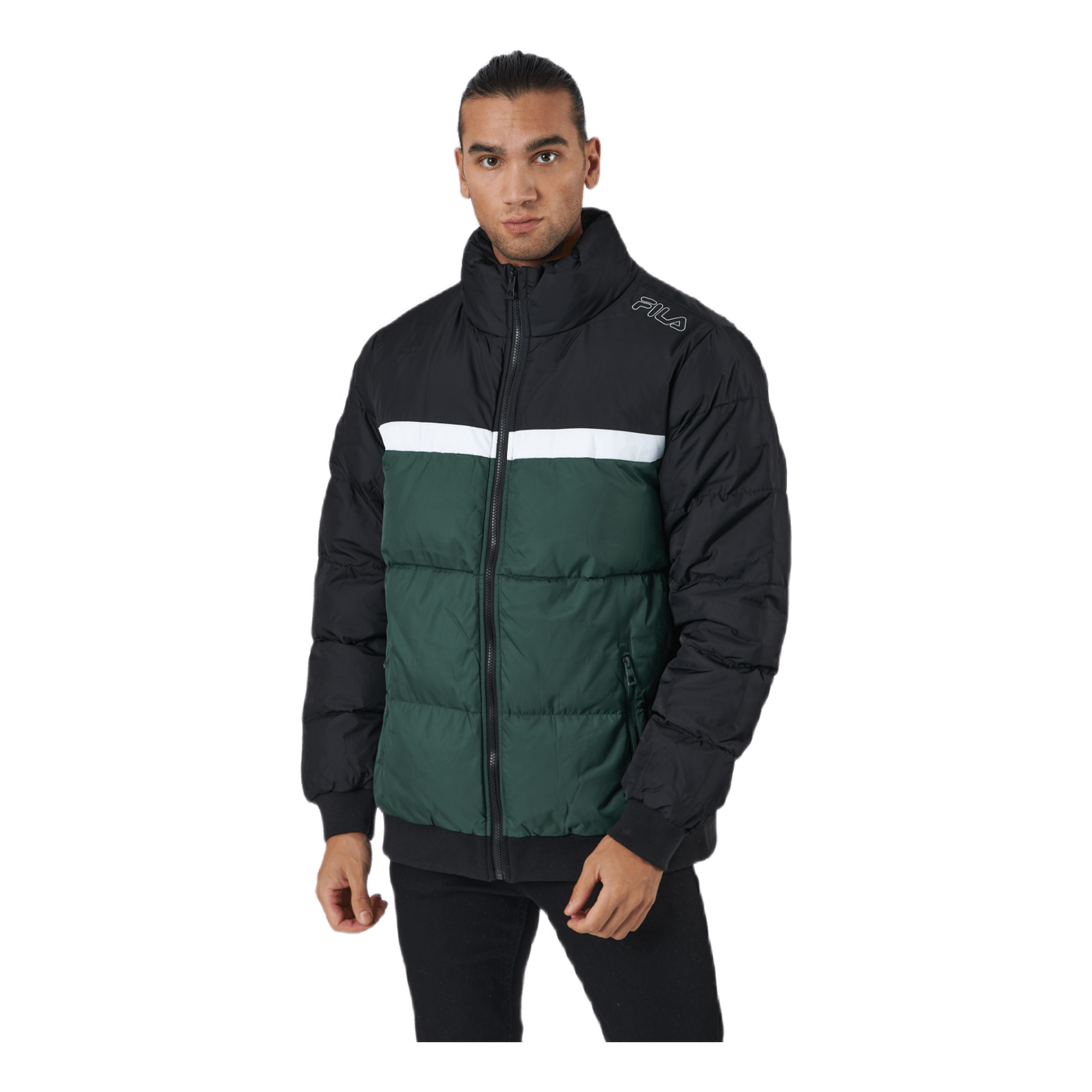 Men Oliver Puff Jacket Sycamore-black-bright White