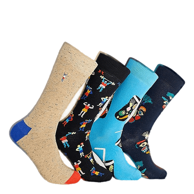 4-pack Healthy Lifestyle Socks Multi Color