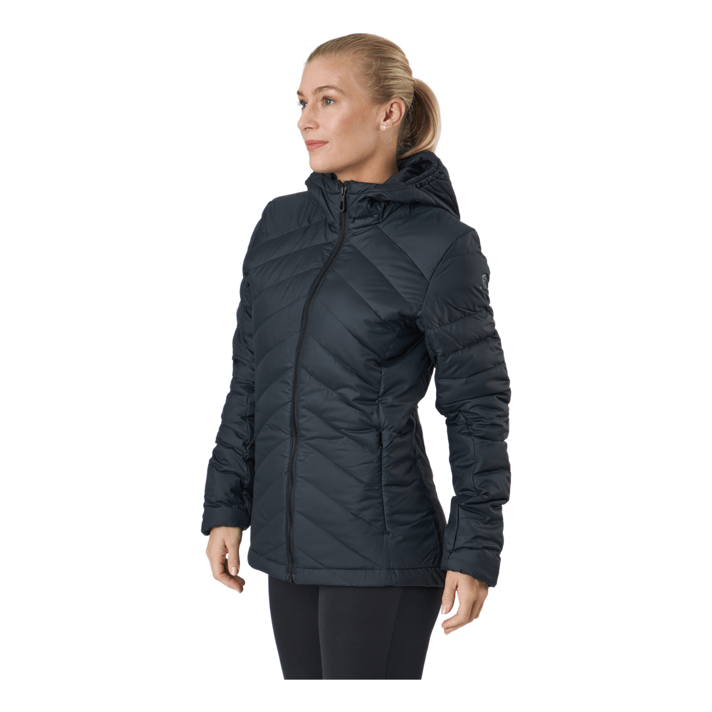 Transition Down Hoodie W Black