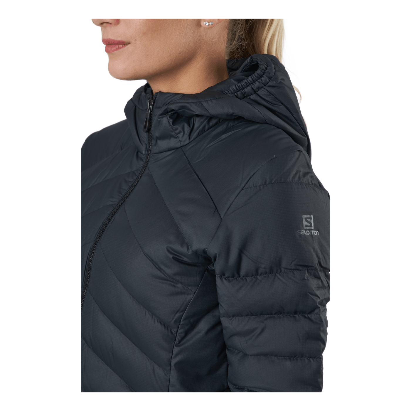 Transition Down Hoodie W Black