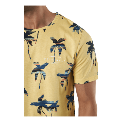 Hazy Aop Tee Ss Crew Neck Sahara Sun